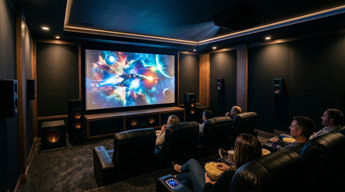 Home theater and surround sound installation